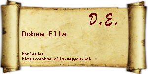 Dobsa Ella névjegykártya